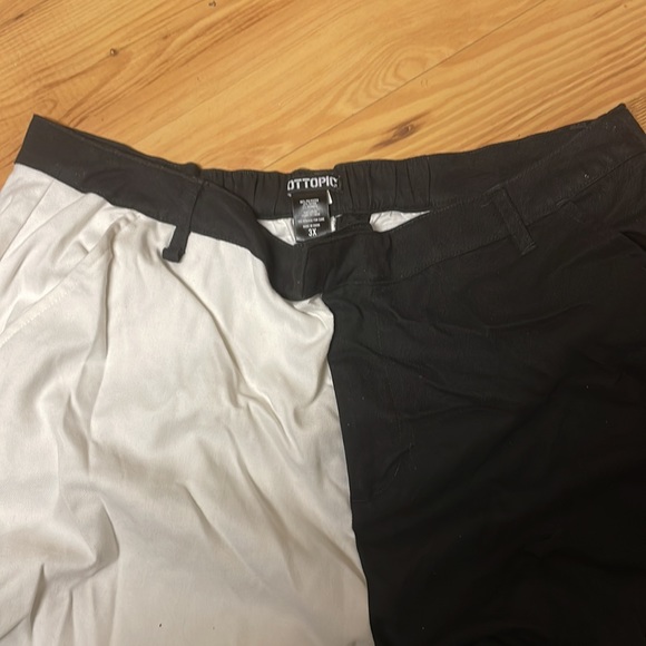 Hot Topic Pants & Jumpsuits Half White And Half Black Hot Topic